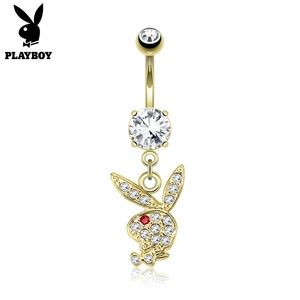 Gold Playboy Bunny Navel Ring